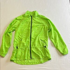 exertek Neon Green Patterned Lightweight Jacket